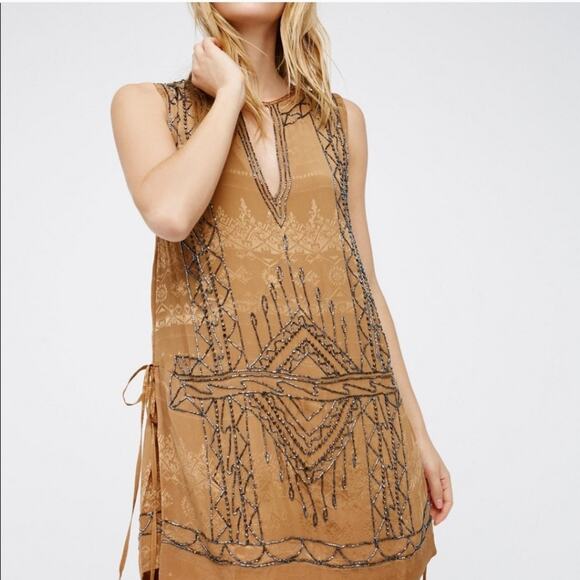 Free People Love Story Beaded Embroidered Dress - Picture 1 of 7